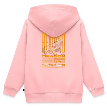 Anniversaire du gardien de reptiles dragon barbu Né en 1936 - Sweat Premium à capuche zippé enfant bio - rose - Dos - AI Model Kid Female (0cm)