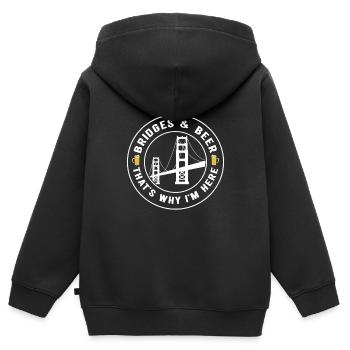 Ingénieur des ponts Construction de ponts - Sweat Premium à capuche zippé enfant bio - noir - Dos - AI Model Kid Male (0cm)