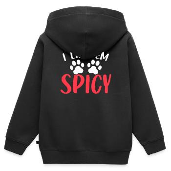 J’aime Em épicé Drôle Animal Hôpital Vétérinaire - Sweat Premium à capuche zippé enfant bio - noir - Dos - AI Model Kid Male (0cm)