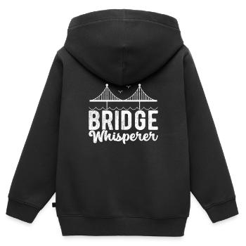 Ingénieur des ponts Construction de ponts - Sweat Premium à capuche zippé enfant bio - noir - Dos - AI Model Kid Male (0cm)