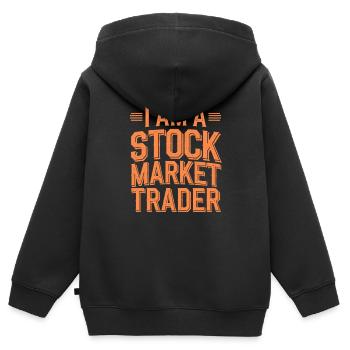 I Am A Stock Market Trader - Kinder Premium Organic Zip Hoodie - Schwarz - Hinten - AI Model Kid Male (0cm)