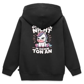 Don't look at me in that tone - Kids Premium Organic Zip-up Hoodie - black - Back - AI Model Kid Male (0cm)