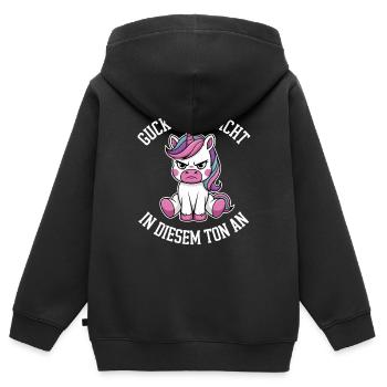 Don't look at me in that tone - Kids Premium Organic Zip-up Hoodie - black - Back - AI Model Kid Male (0cm)