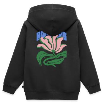 Blooming Starch - Kids Premium Organic Zip-up Hoodie - black - Back - AI Model Kid Male (0cm)