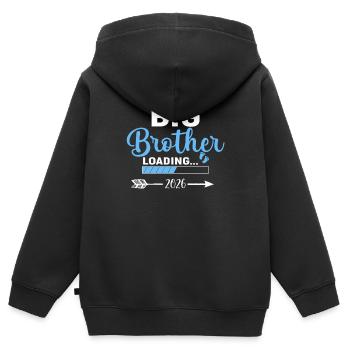 Big Brother ist 2026 Loading - Kinder Premium Organic Zip Hoodie - Schwarz - Hinten - AI Model Kid Male (0cm)