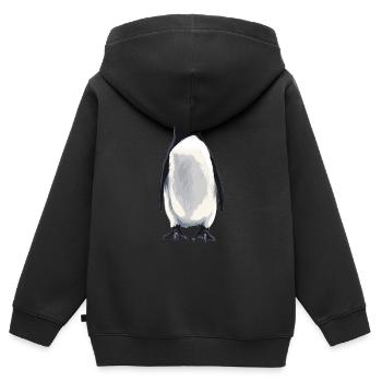 Pingouins Pingouin - Sweat Premium à capuche zippé enfant bio - noir - Dos - AI Model Kid Male (0cm)