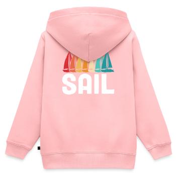 Sail Dinghy Sailboat Sea Captain Retro Funny - Kids Premium Organic Zip-up Hoodie - rose - Back - AI Model Kid Female (0cm)