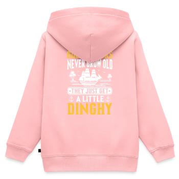 Funny Sailor Dinghy Sailboat Sea Captain Sailing - Kids Premium Organic Zip-up Hoodie - rose - Back - AI Model Kid Female (0cm)