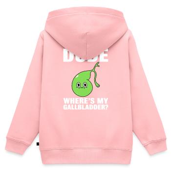 Lustige Gallenblasenentfernung Cholezystektomie - Kinder Premium Organic Zip Hoodie - Rosa - Hinten - AI Model Kid Female (0cm)