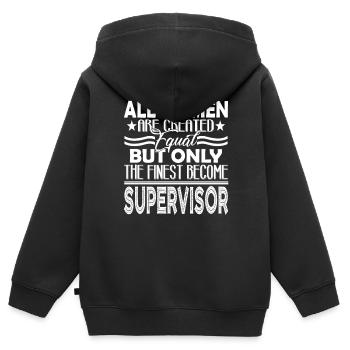 Supervisor Finest Women Become Supervisor - Kids Premium Organic Zip-up Hoodie - black - Back - AI Model Kid Male (0cm)