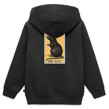 Rat Rat - Sweat Premium à capuche zippé enfant bio - noir - Dos - AI Model Kid Male (0cm)