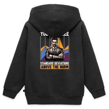 Statisticien Vous êtes trois analystes de données standard - Sweat Premium à capuche zippé enfant bio - noir - Dos - AI Model Kid Male (0cm)