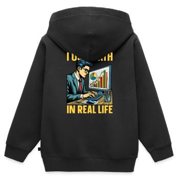 Statistician I Use Math In Real Life Mathematician - Kinder Premium Organic Zip Hoodie - Schwarz - Hinten - AI Model Kid Male (0cm)