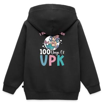 Ich Schwamm 100 Tage VPK Durch - Kinder Premium Organic Zip Hoodie - Schwarz - Hinten - AI Model Kid Male (0cm)