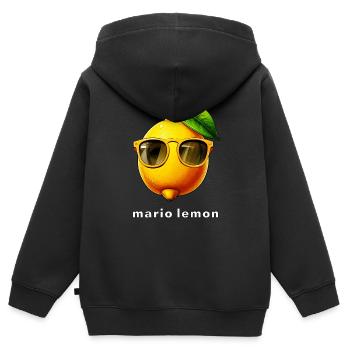 CITRON mario citron - Sweat Premium à capuche zippé enfant bio - noir - Dos - AI Model Kid Male (0cm)