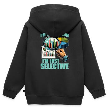 Statisticien Je ne suis pas au hasard Je suis mathématicien - Sweat Premium à capuche zippé enfant bio - noir - Dos - AI Model Kid Male (0cm)