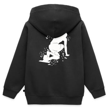 Sprinter Colorsplash Sprintender Sprint - Kinder Premium Organic Zip Hoodie - Schwarz - Hinten - AI Model Kid Male (0cm)
