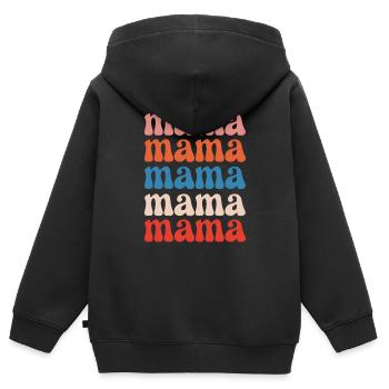 Liebe Mama zum Muttertag - Kinder Premium Organic Zip Hoodie - Schwarz - Hinten - AI Model Kid Male (0cm)