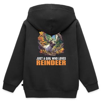 Renne Renne - Sweat Premium à capuche zippé enfant bio - noir - Dos - AI Model Kid Male (0cm)