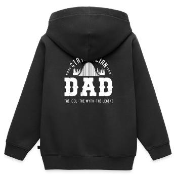 Statisticien Papa L’idole Le mythe Mathématicien - Sweat Premium à capuche zippé enfant bio - noir - Dos - AI Model Kid Male (0cm)