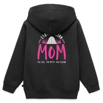 Statisticienne Maman L’idole Le mythe Data Scientist - Sweat Premium à capuche zippé enfant bio - noir - Dos - AI Model Kid Male (0cm)