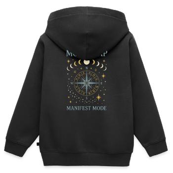 Rituel spirituel du dimanche : Prendre soin de soi - Sweat Premium à capuche zippé enfant bio - noir - Dos - AI Model Kid Male (0cm)