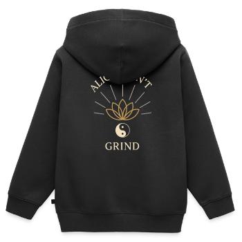 Rituel spirituel du dimanche : Prendre soin de soi - Sweat Premium à capuche zippé enfant bio - noir - Dos - AI Model Kid Male (0cm)