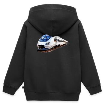 ZUG TRAIN - Kids Premium Organic Zip-up Hoodie - black - Back - AI Model Kid Male (0cm)