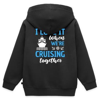 Croisière Croisière Croisière - Sweat Premium à capuche zippé enfant bio - noir - Dos - AI Model Kid Male (0cm)