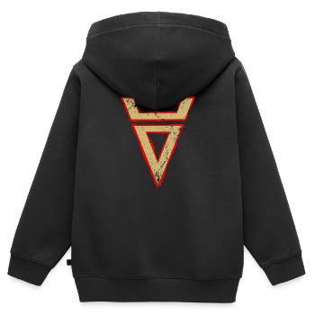 Veles T-Shirt - ein Symbol des slawischen Gottes - Kinder Premium Organic Zip Hoodie - Schwarz - Hinten - AI Model Kid Male (0cm)