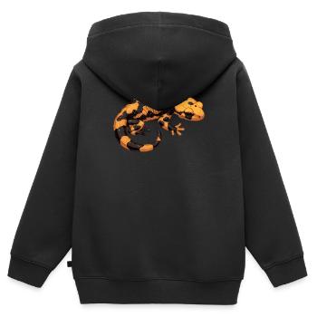 Salamandres Salamandres - Sweat Premium à capuche zippé enfant bio - noir - Dos - AI Model Kid Male (0cm)