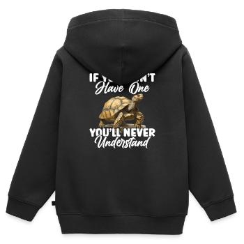 Wenn Sie Keinen Haben, Werden Sie Nie Verstehen - Kinder Premium Organic Zip Hoodie - Schwarz - Hinten - AI Model Kid Male (0cm)