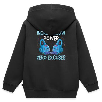 Nettoyant Lover Cleaner - Sweat Premium à capuche zippé enfant bio - noir - Dos - AI Model Kid Male (0cm)