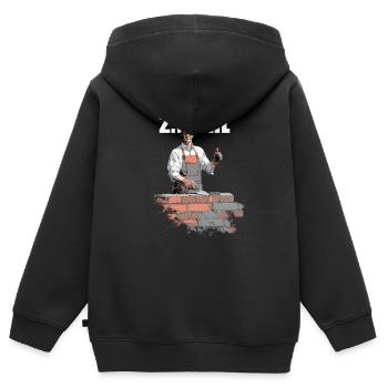 Merz - 2. Wahl Kanzler - nein zu Merz - Kinder Premium Organic Zip Hoodie - Schwarz - Hinten - AI Model Kid Male (0cm)