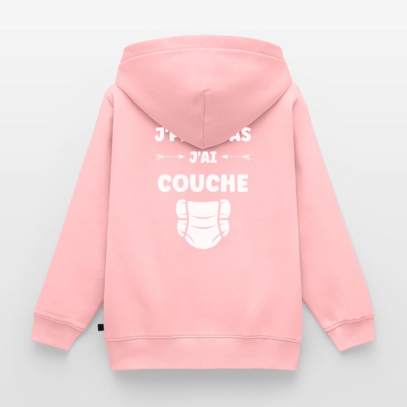 Couches Sweat Premium à capuche zippé enfant bio