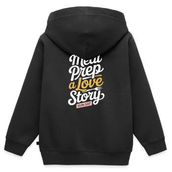 Prepared Squad Meal Planner Food Organization - Kids Premium Organic Zip-up Hoodie - black - Back - AI Model Kid Male (0cm)