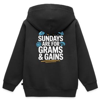 Prepared Squad Meal Planner Food Organization - Kids Premium Organic Zip-up Hoodie - black - Back - AI Model Kid Male (0cm)