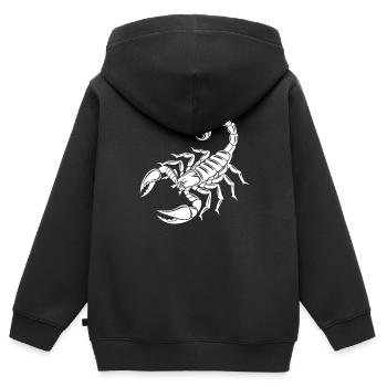 Scorpion - Poisonous Stinger - Species Conservation - Habitat - Kids Premium Organic Zip-up Hoodie - black - Back - AI Model Kid Male (0cm)