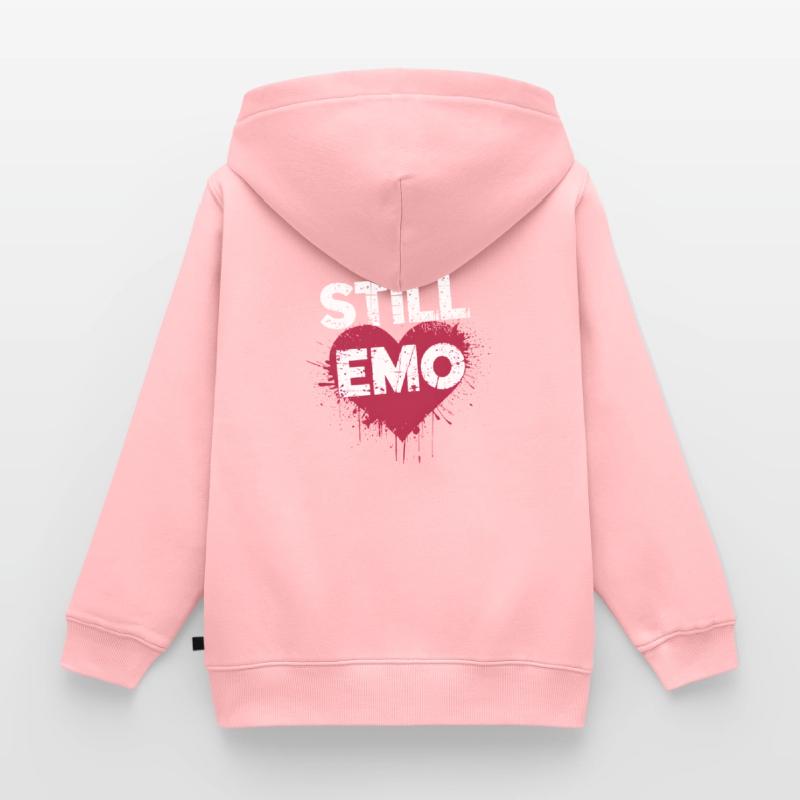 Toujours Emo ! Emo Goth Alternative Sweat Premium à capuche zippé enfant bio
