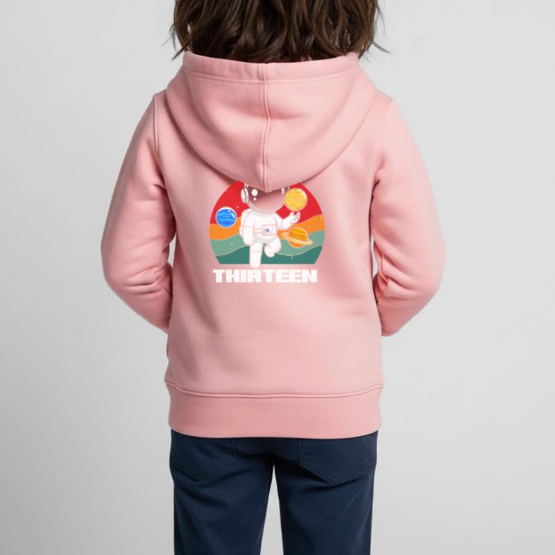 Aventures spatiales pour les jeunes de treize ans Sweat Premium à capuche zippé enfant bio