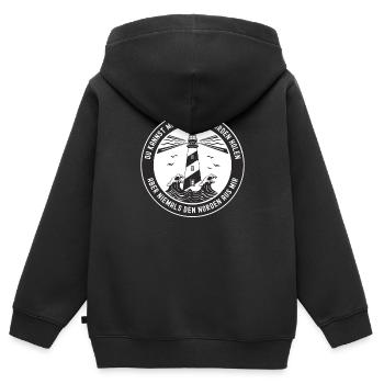 Du Kannst Mich Aus Dem Norden Holen - Kinder Premium Organic Zip Hoodie - Schwarz - Hinten - AI Model Kid Male (0cm)