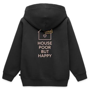 Erster Hauskäufer Geschenk Neuhause-besitzer Humor - Kinder Premium Organic Zip Hoodie - Schwarz - Hinten - AI Model Kid Male (0cm)