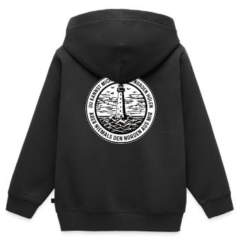 Du Kannst Mich Aus Dem Norden Holen - Kinder Premium Organic Zip Hoodie - Schwarz - Hinten - AI Model Kid Male (0cm)