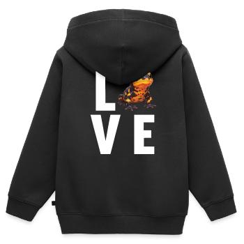 Salamandres Salamandres - Sweat Premium à capuche zippé enfant bio - noir - Dos - AI Model Kid Male (0cm)