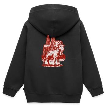 Köln Geissbock - Kinder Premium Organic Zip Hoodie - Schwarz - Hinten - AI Model Kid Male (0cm)