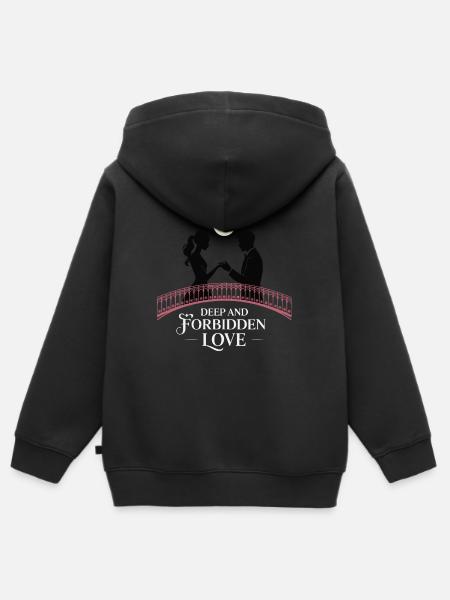 VERBOTENE LIEBE - Kinder Premium Organic Zip Hoodie - Schwarz