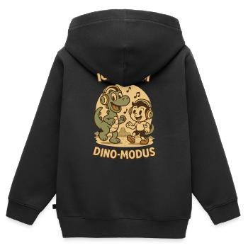 I'm dinosaur lover in dinosaur mode - Kids Premium Organic Zip-up Hoodie - black - Back - AI Model Kid Male (0cm)