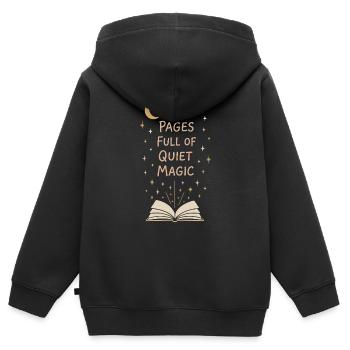 Journaling Aesthetic Creative Planer Life Writing - Kinder Premium Organic Zip Hoodie - Schwarz - Hinten - AI Model Kid Male (0cm)