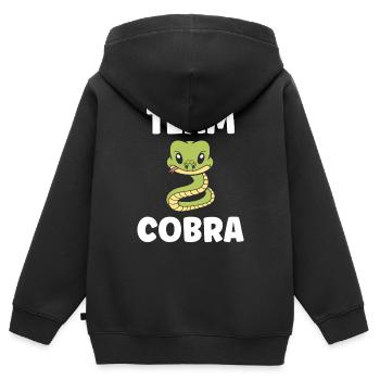 cobra - Sweat Premium à capuche zippé enfant bio - noir - Dos - AI Model Kid Male (0cm)
