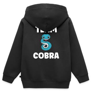 cobra - Sweat Premium à capuche zippé enfant bio - noir - Dos - AI Model Kid Male (0cm)